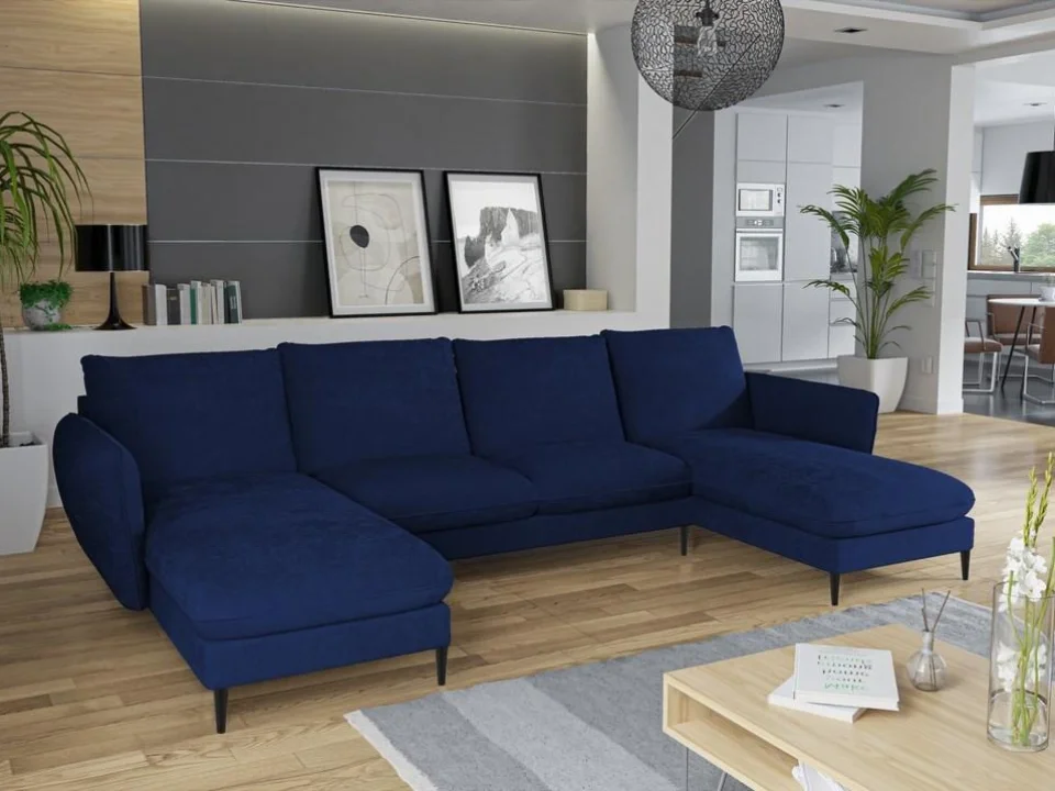 Navy blue corner sofa – the ultimate seating solution for families