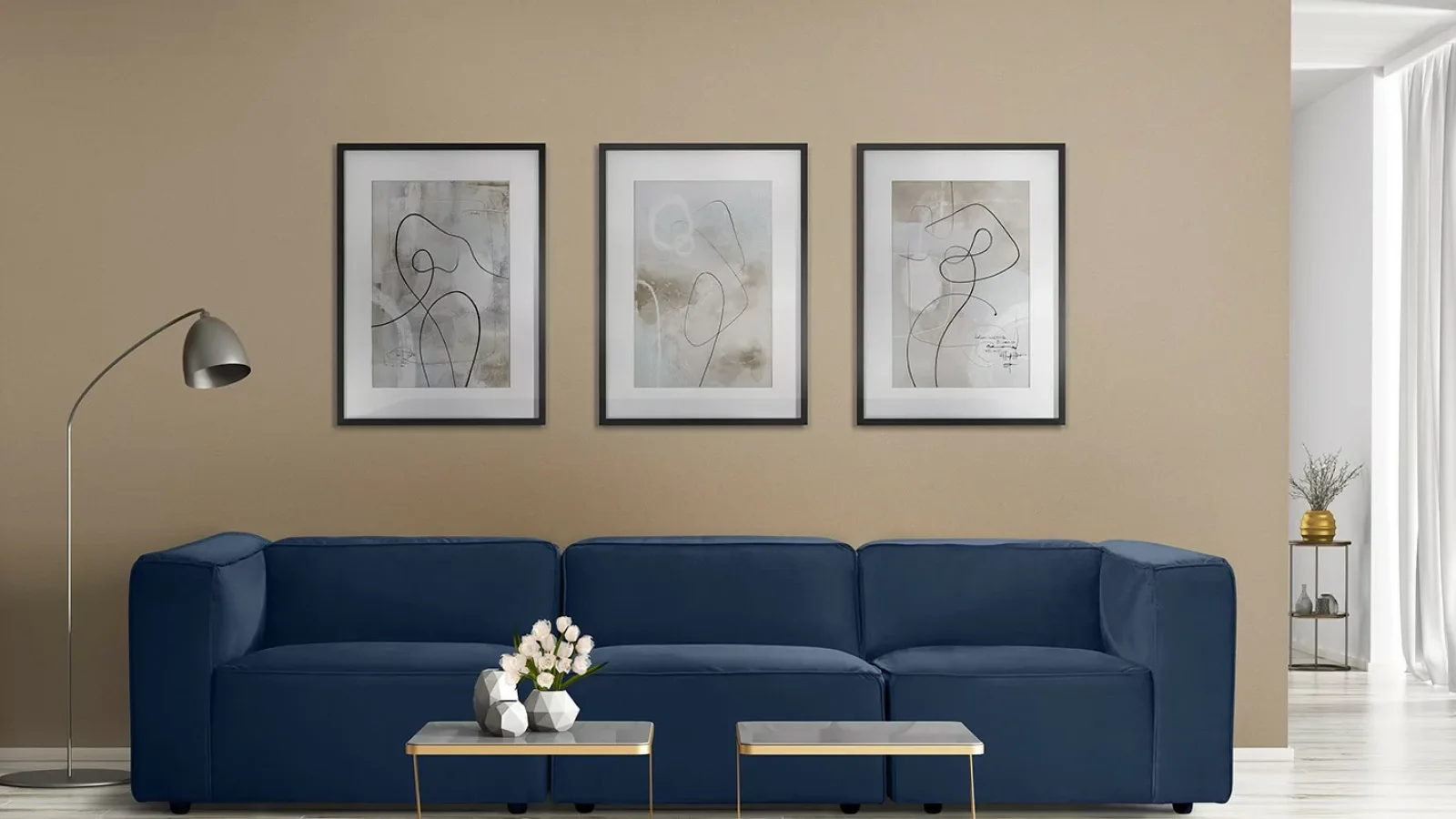 How to style a navy corner sofa for a modern look