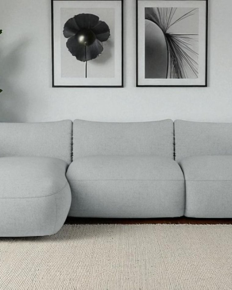 Elevate your interior style with the effortless appeal of a grey corner sofa