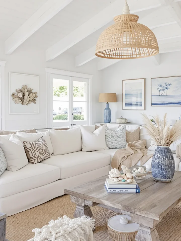 Hampton Style Living Room: How to Decorate? Colours & Furniture
