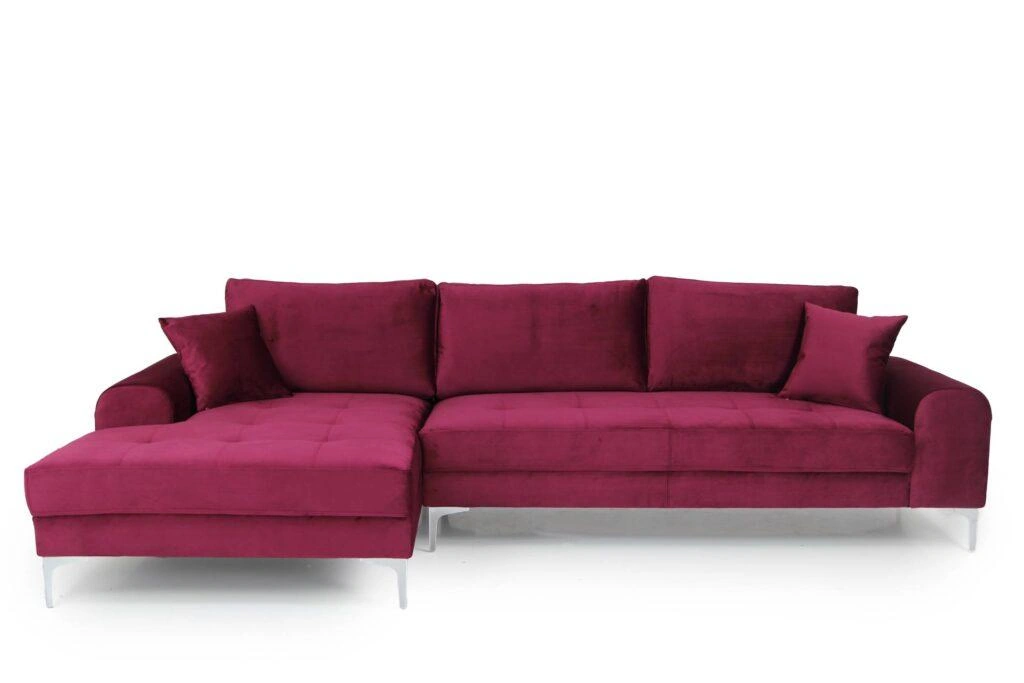 Red Velvet Sofa 